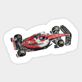 Racing Car in watercolours pattern illustration, Formula 1 watercolours Sticker